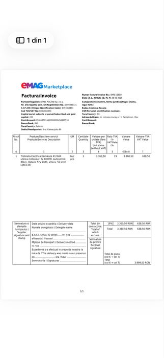 Teotineta electrica Kamikaze K1 Max