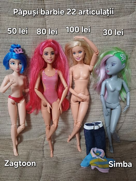 Păpuși barbie 22 articulații