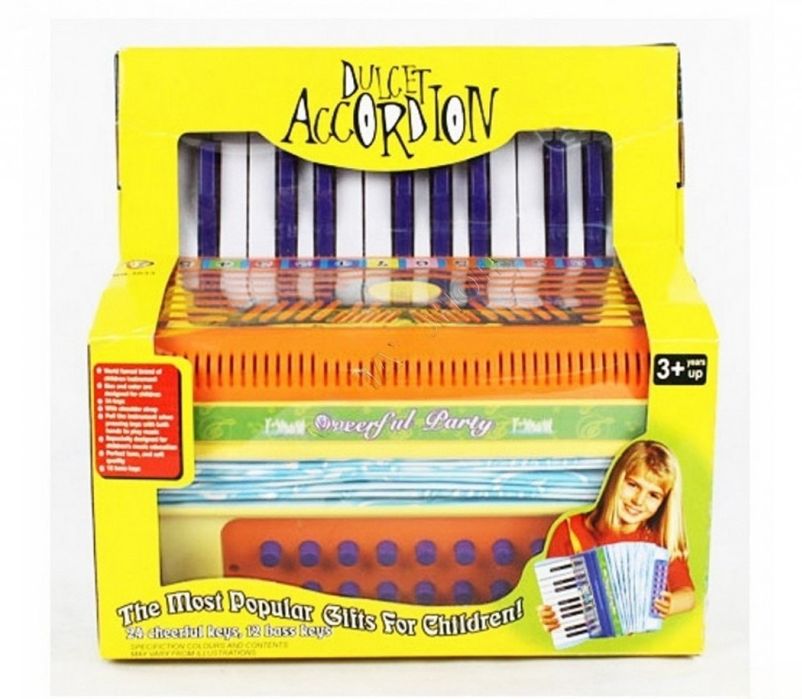 Детски акордеон Оранжев, Син