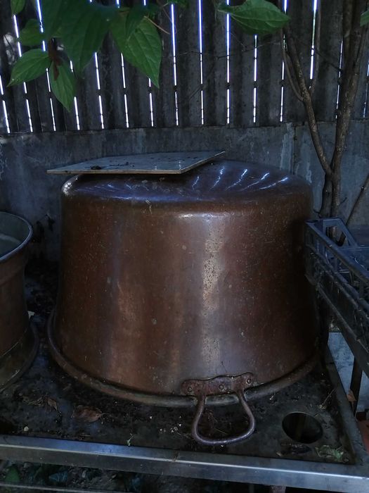 Oala de cupru arama pentru zacusca magiun bucătarie de vara