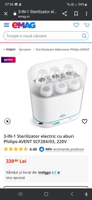 Sterilizator AVENT cu design modular 3 in 1;