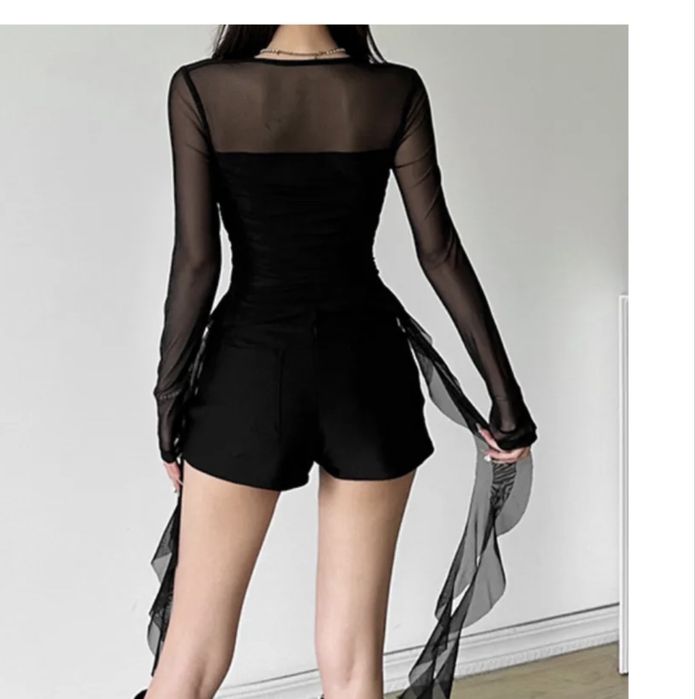 Кофта сетка с рюшами