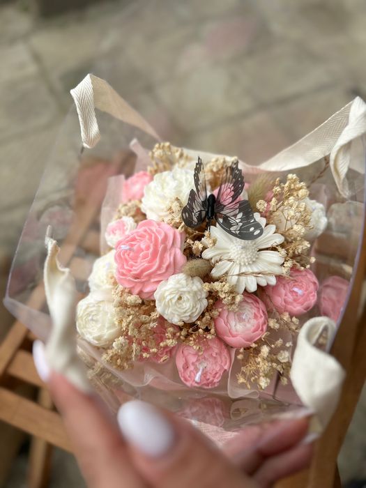 Букет соеви свещи; подарък за Св Валентин, 8ми март