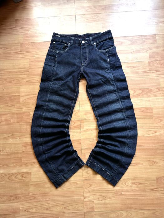 Pantaloni jeans denim pants Levis Redwire baggy white stitch dark wash