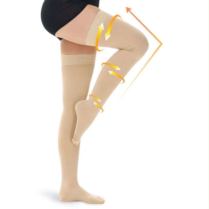 Ciorapi compresie Beister Medical 15–20 mmHg – cu bandă silicon, vârf închis, clasa 1 (femei/bărbați)