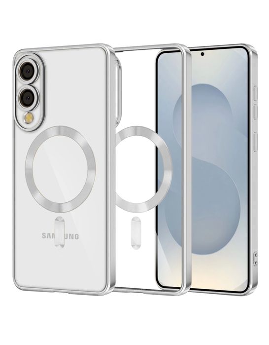 Samsung S25 EDGE - Husa Luxury Magsafe Spate Transparent