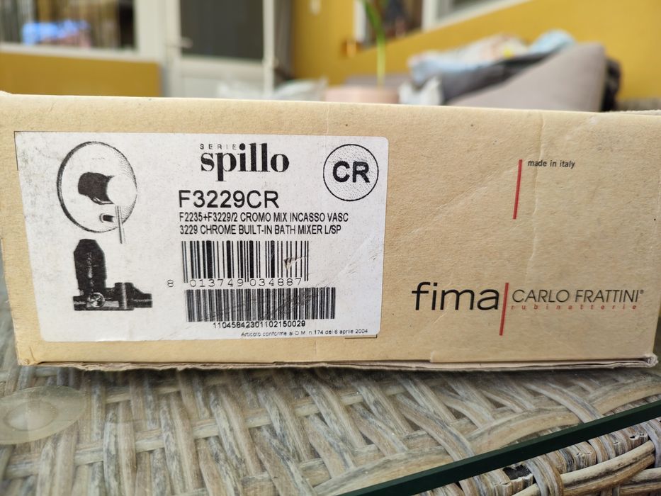 Robinet (baterie) monocomanda pară și duș clopot incastrabila FIMA