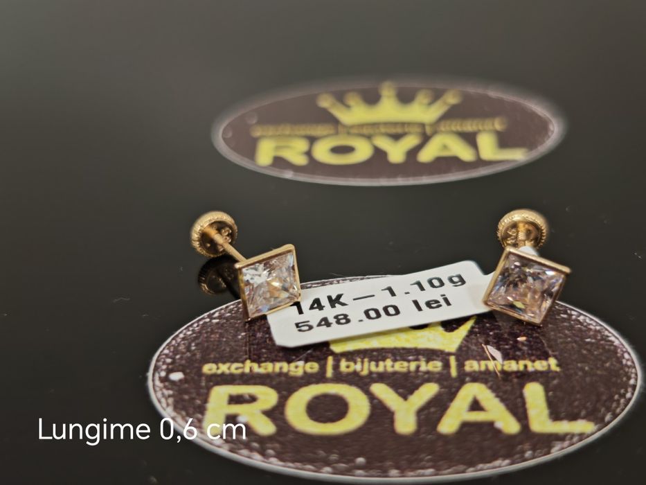 Bijuteria Royal: Cercei aur 14k/1.10 gr