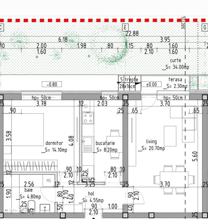 Popesti-Leordeni-Apartament 2 cam dec+gradina 34 mp si parcare inclusa