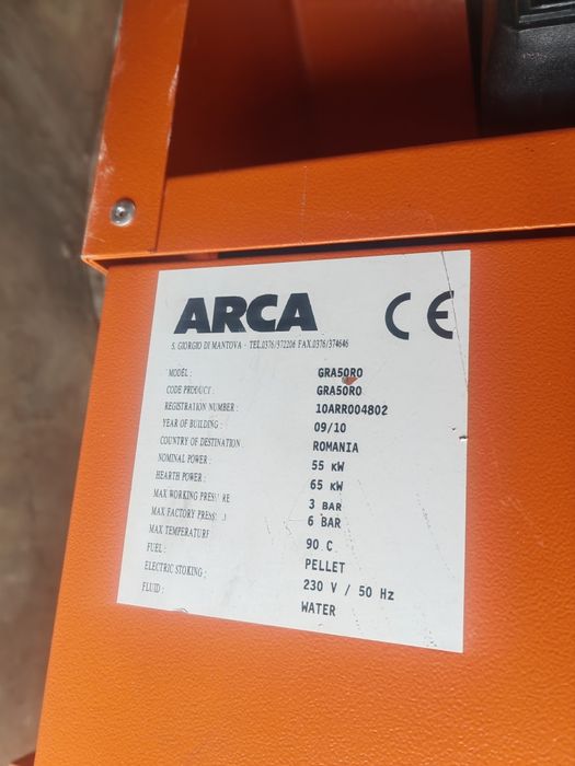 Centrală peleți Arca stare ca nouă .