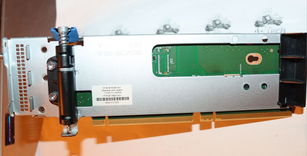 Secondary PCIe Riser + Cage Server HPE DL380/385/560 Gen 10  8 7 5 0 5 8 - 0 0 1