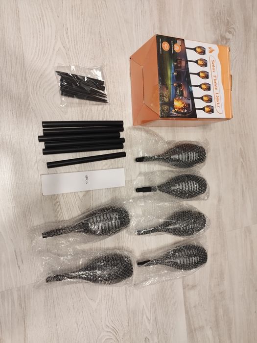 Geemoo Ss-tyn-12 set 6 torțe solare cu efect de flacără