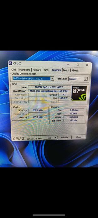 MSI Gaming Laptop GTX 1660 ti 6 gb