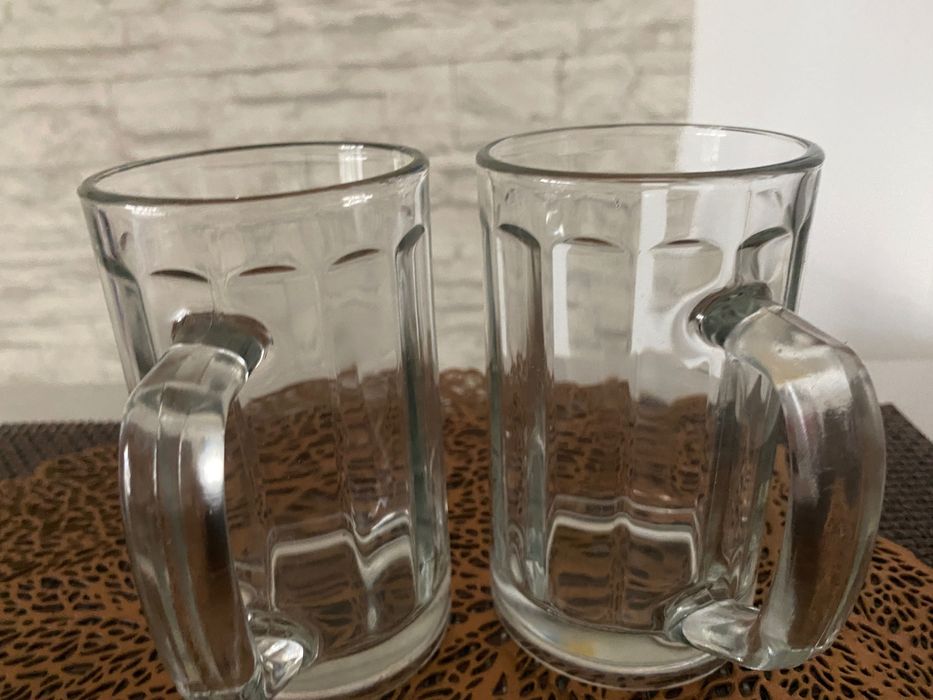Set 2 halbe bere sticla transparenta, nou, 500ml.