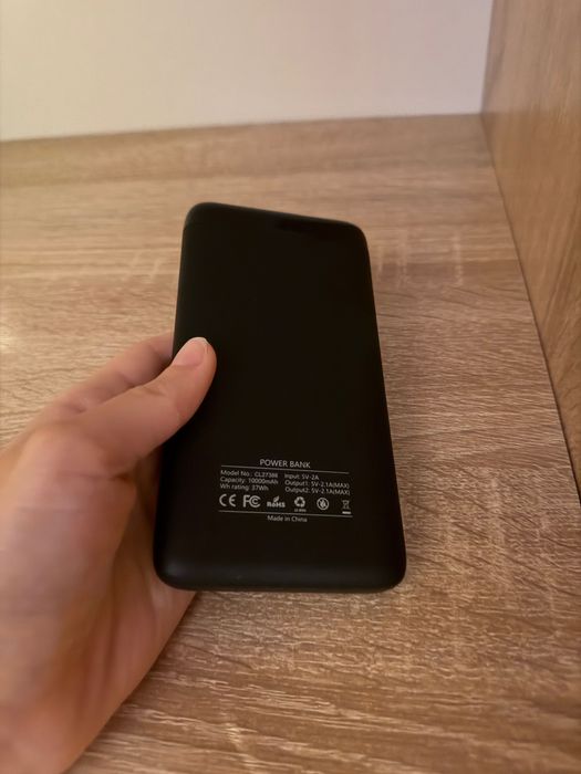 Baterie externă Cellara negru mat 10.000 mAh