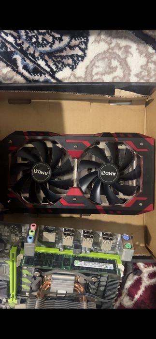 AMD RX580 8gb video karta + ona platasi bilan