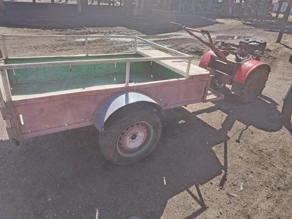 Мотоблок-тягач с прицепом