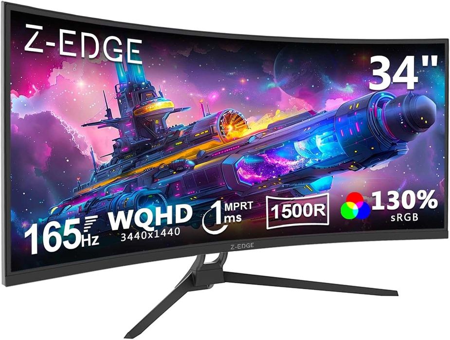 Monitor De Gaming Curbat 34 inchi 165Hz 3440 X 1440 Curbat Z-EDGE 34. NOU !!