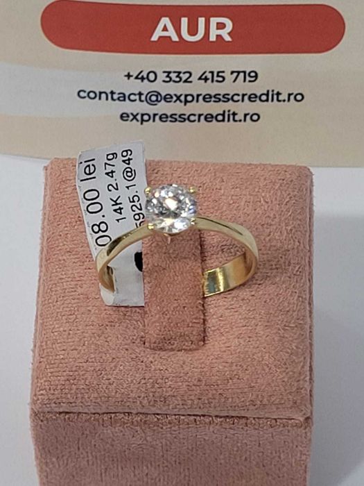 Inel aur 14k 2.47g 18.5/58.5 (Iulius Mall)(B-5925) Garantie 2 ani!