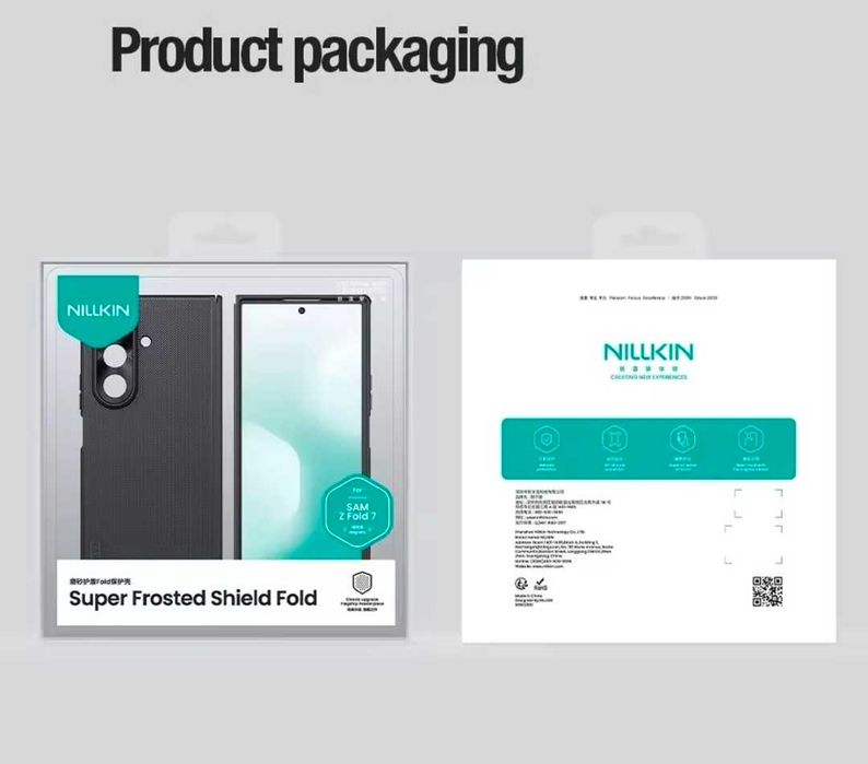 Husa, Nillkin Frosted Shield Fold pentru Samsung Galaxy Z Fold7, Negru