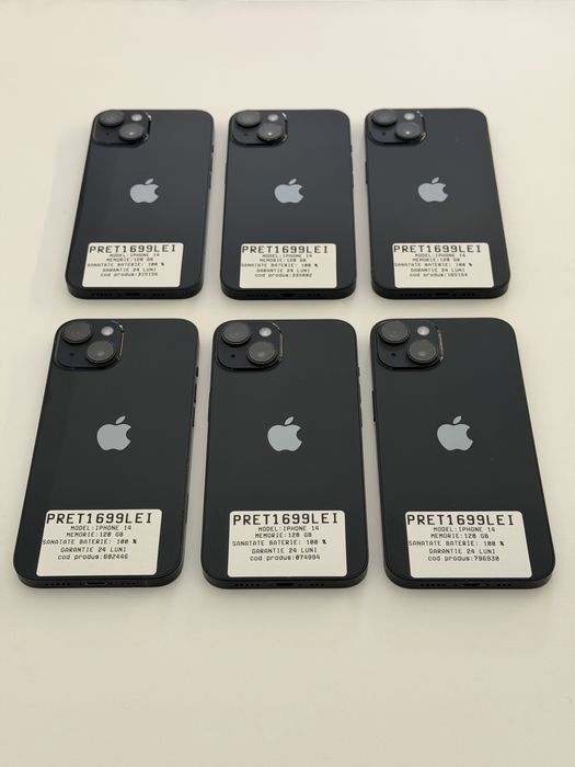 Magazin Apple iPhone 14 Midnight Excelent 128GB Garantie Rate