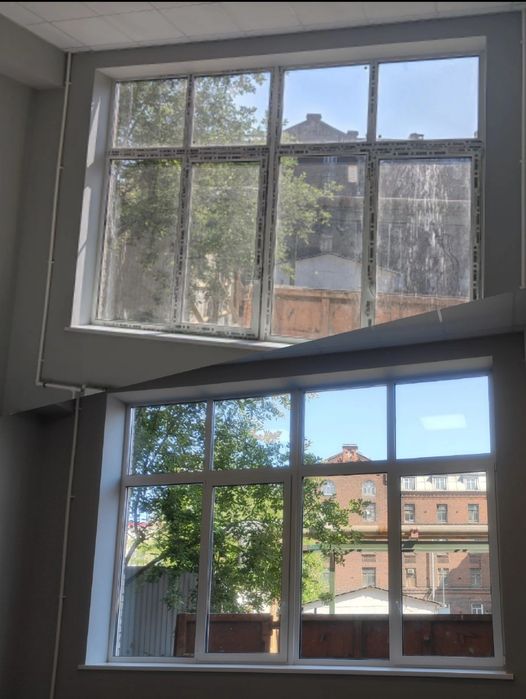 Мытьё витражей окон ветрин фасадов на любой высоте мойка ветрожей