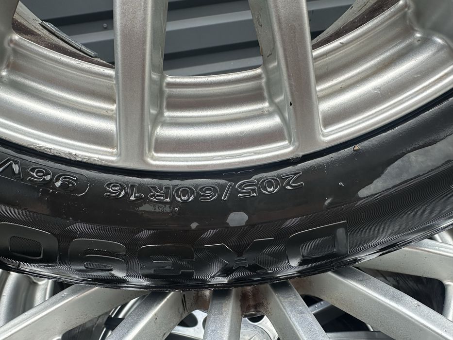 Jante aliaj Mercedes 5x112 / 5 x 112  R16 + cauciucuri  205/60/r16 dot 2024 vara