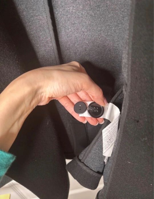 Palton/sacou scurt negru Zara