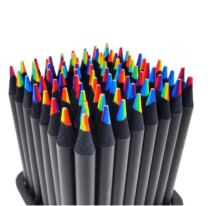 Цветни моливи 7 в 1, цветен молив комбиниран 7 цвята в 1 молив