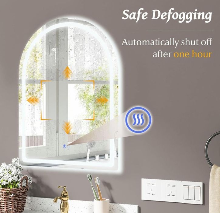 LED димируемо огледало за баня 80х60