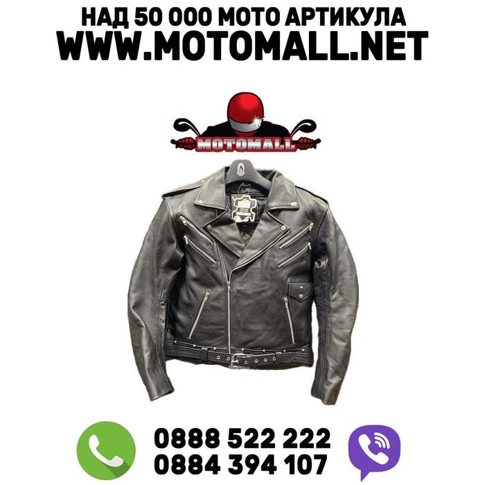 Кожено мото яке Motomall Rock  ресни 2024 г.
