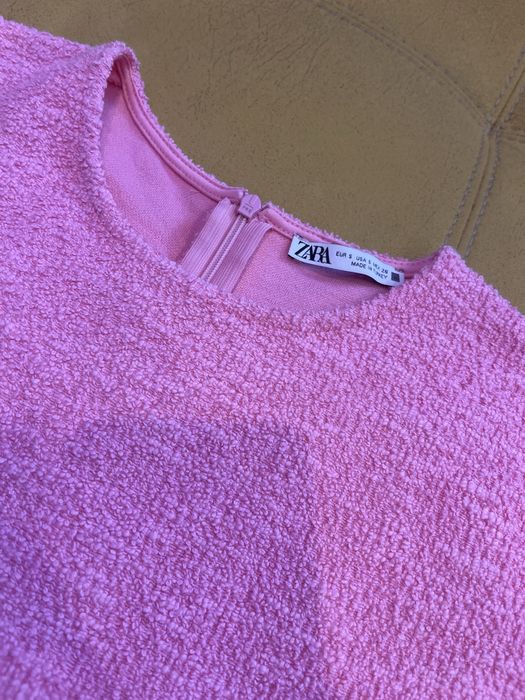 Розова хавлиена рокля от Zara