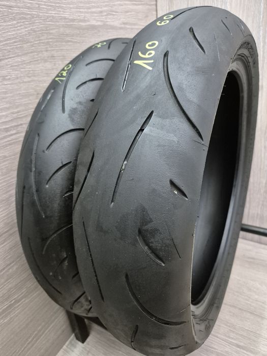 Set anvelope moto 120 70 17 cu 160 60 17 Dunlop d214