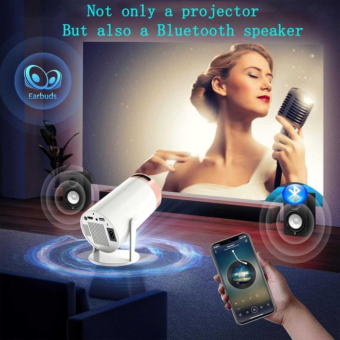 Проектор  Домашно кино 4K/до 130инча/120ANSI лумена/високоговорител