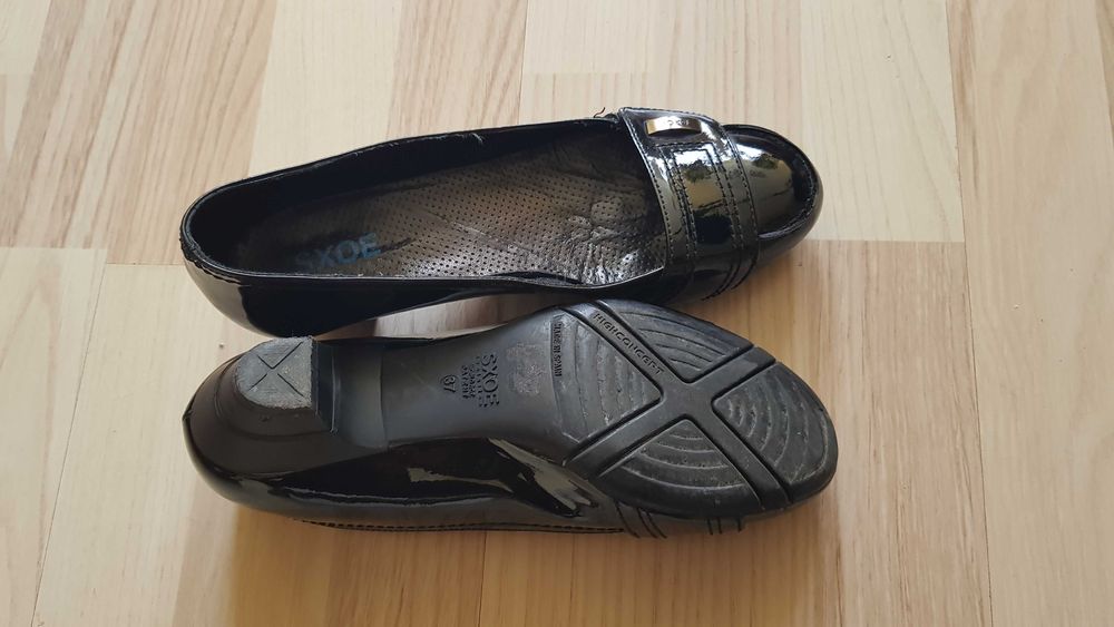 Елегантни обувки естествен кожен лак 37 номер