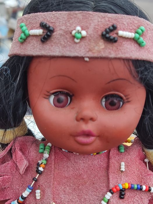 Кукла винтажная индейская девочка.Канада