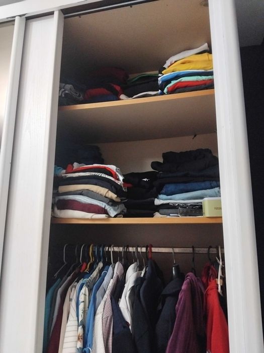 Dulap / dressing lemn masiv alb 300×220×60