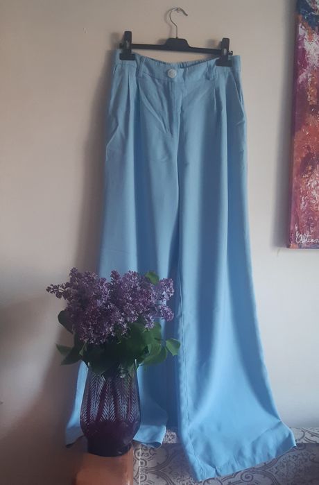 Pantaloni pallazzo damă S-M vâscoză