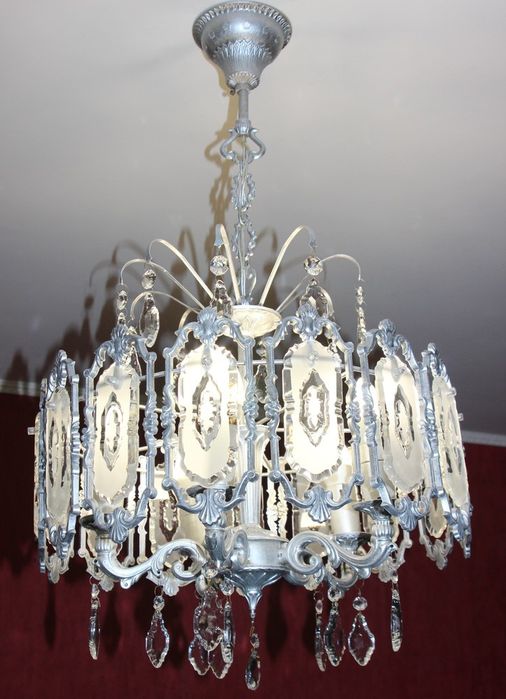 Хрустальная чешская люстра 5 ламп