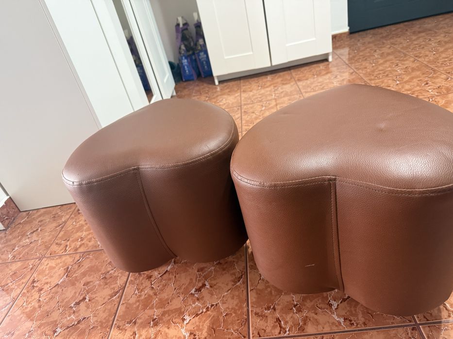 Set 2 tabureti piele