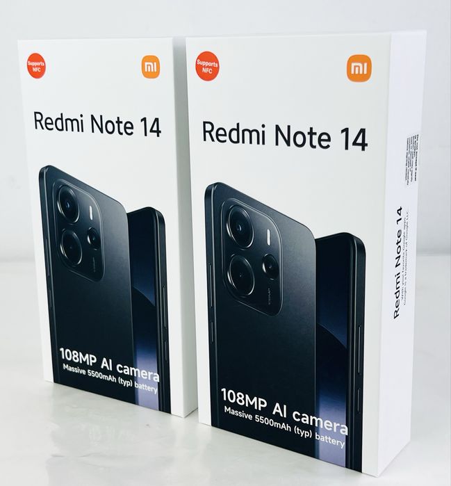 НОВ! Xiaomi Redmi Note 14 256GB 8RAM Black 2г. Гаранция!