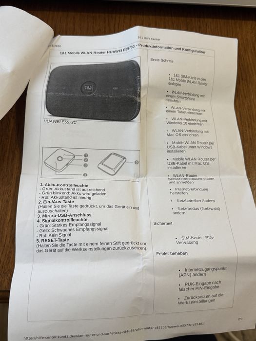 Router WLAN mobil E5573 - LTE - router WLAN negru