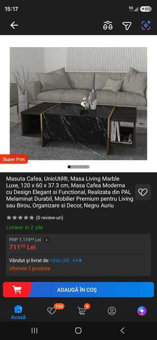 Masa cafea living