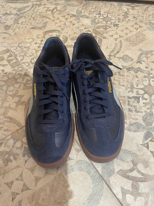 Оригинални обувки PUMA Army Trainer Suede, тъмносини, с кутия (размер 44)