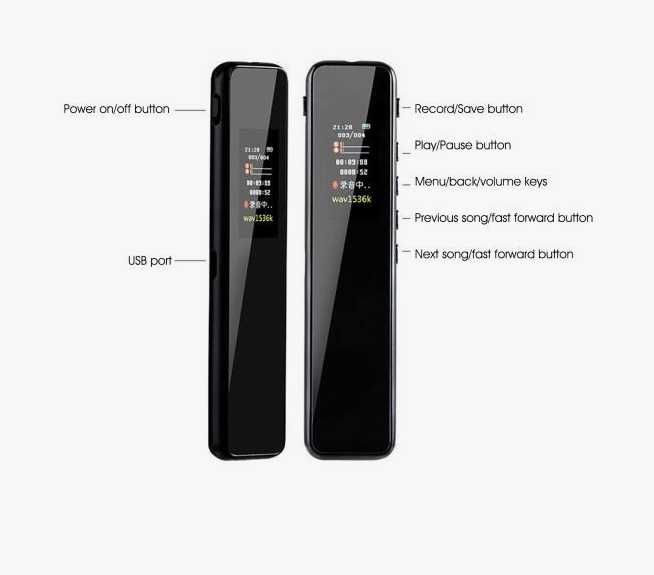 Мини компактный диктофон с динамиком и mp3 плеером, доставка