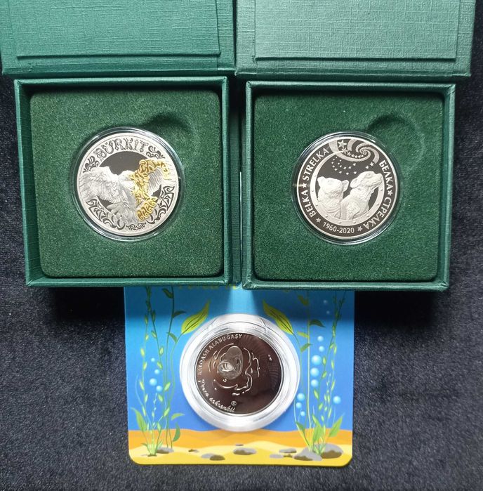Коллекционные монеты Казахстана пруф-лайк.