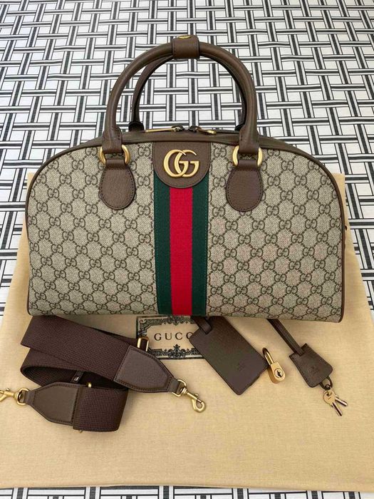 GUCCI Оригиналнa Чанта Ophidia Гучи Supreme Canvas Bowling Savoy Bag