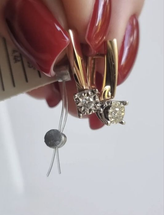 Золотые серьги Kabarovsky с бриллиантами новые