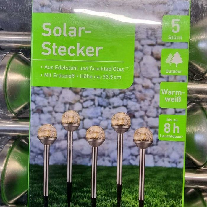 Соларни градински лампи – комплект 5 броя Home Ideas