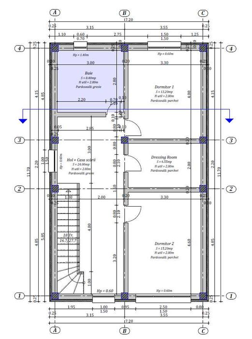 Casa P+1E - Cumpăna 164mp + terasa - predare alb